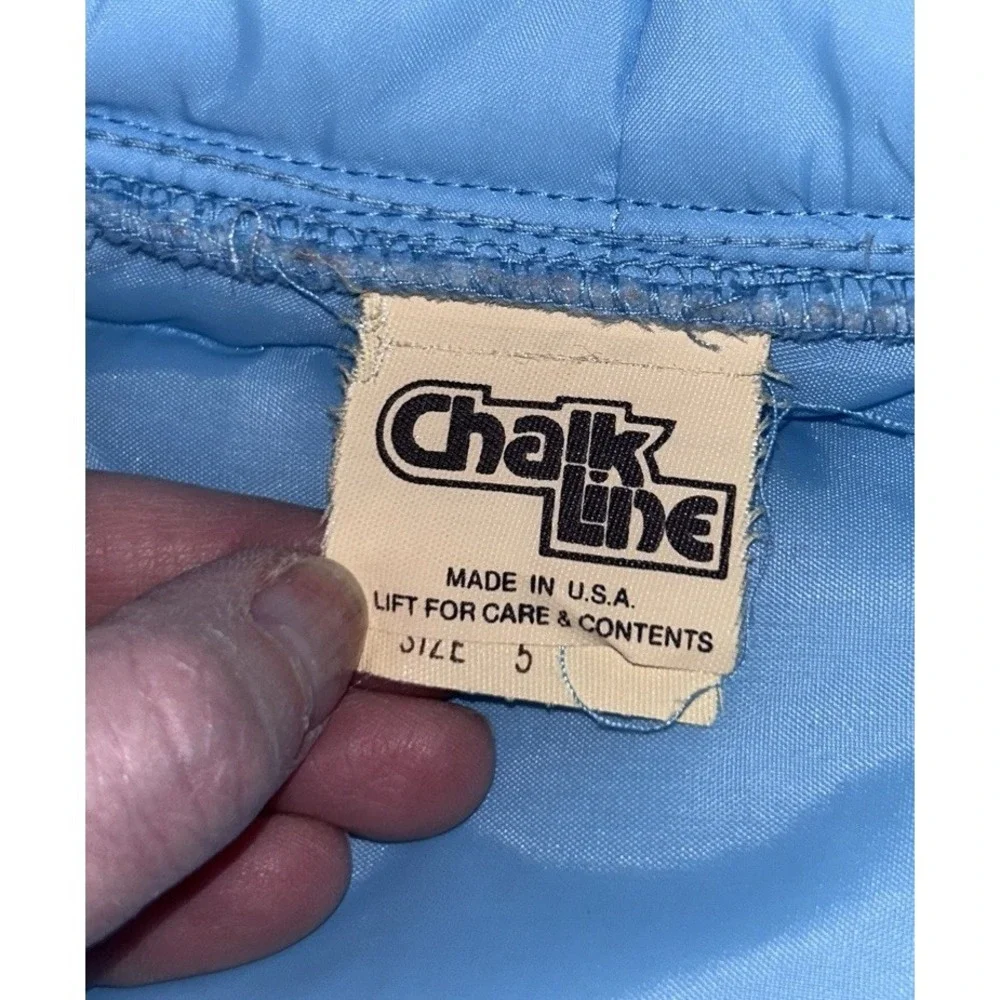 Vtg 80s North Carolina Tar Heels Kid Vest Chalk Line UNC Puffer Ski USA Zip Sz 5